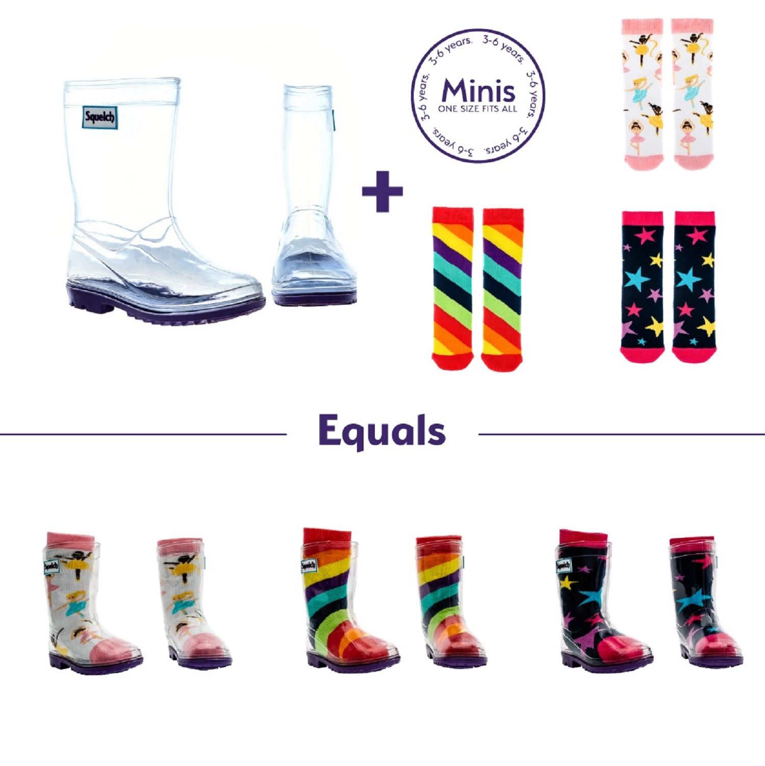 Squelch Wellies Package Minis